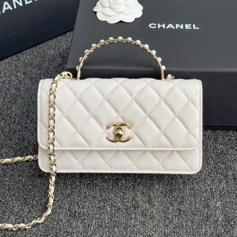 Discover the elegance of the CHANEL 24s Pearl Handle. A timeless piece that adds a touch of grace to any outfit. ✨👜💕 https://tinyurl.com/2cb4hszd