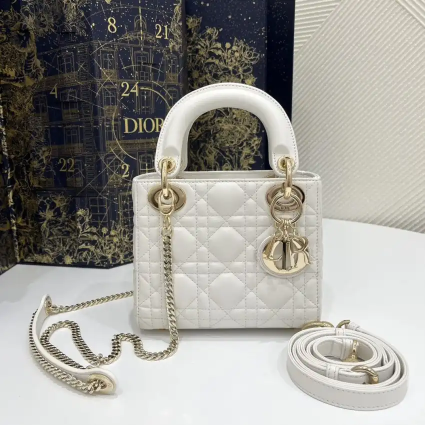 Introducing the Lady Dior Mini in pristine white 🌸✨ A timeless accessory that radiates elegance and charm, perfect for any occasion! 👜💖 https://tinyurl.com/25frfovz