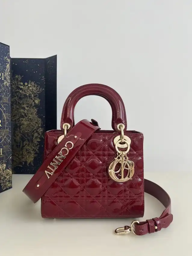 Embrace elegance with the Lady Dior Patent Red ABC. 🌹✨ A perfect blend of style and charm for your every moment. 💖 https://tinyurl.com/26ea5qtd