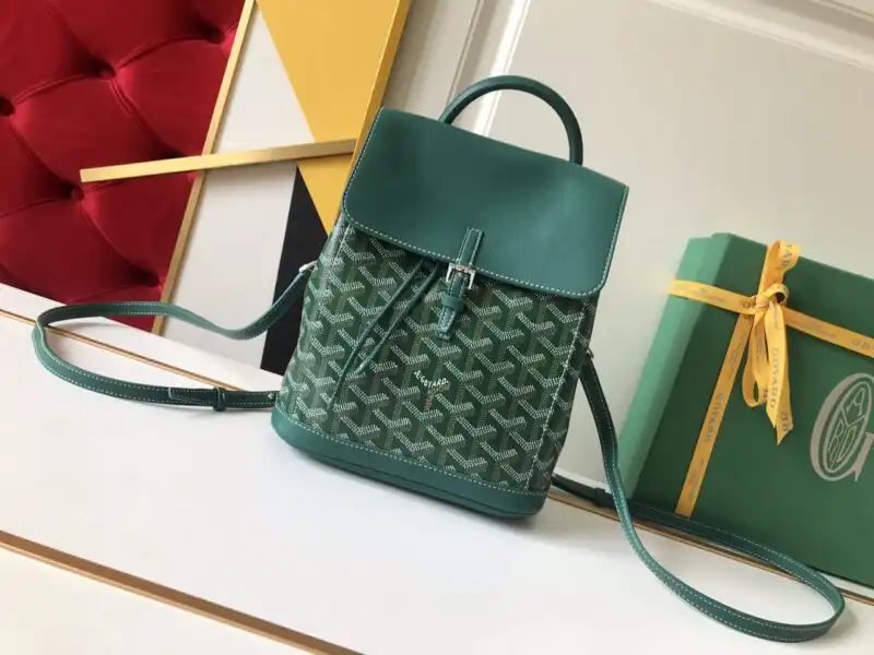 Discover the elegant Goyard Alpi Mini Backpack in serene green. Perfect for every adventure, it effortlessly blends style and charm. 🌿✨🎒 https://tinyurl.com/299d9xyu