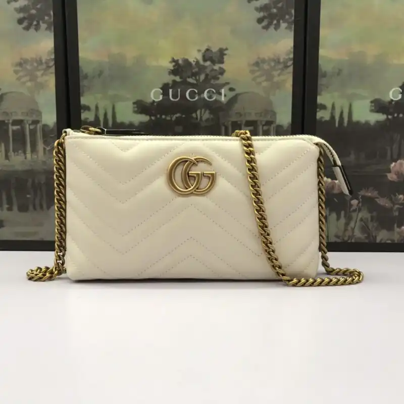 Elevate your style with the Gucci Marmont Matelasse Wallet On Chain in soft white. A timeless piece for every occasion! 💖✨👜 https://tinyurl.com/2d4v9q5f