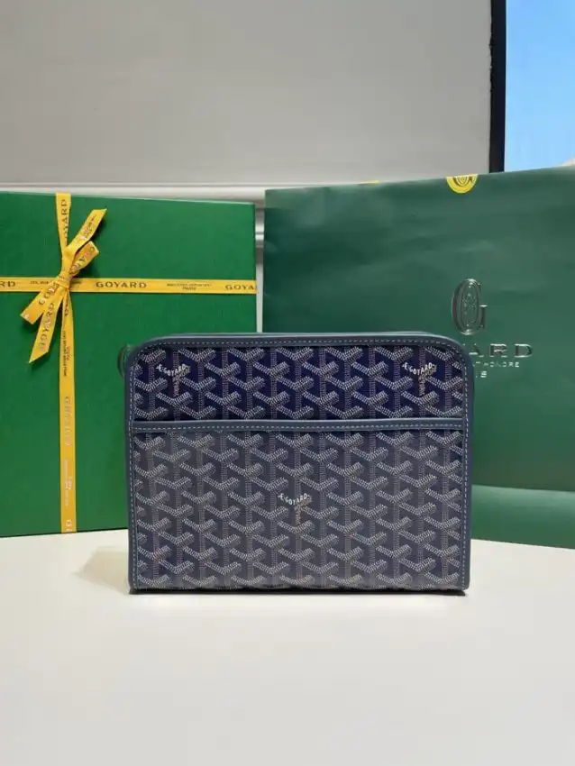 Elevate your travel essentials with the Goyard Jouvence Toiletry Bag in Dark Blue. A perfect blend of elegance and functionality. 💙✨👜 https://tinyurl.com/28uny54x