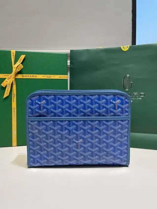 Elevate your essentials with the Goyard Jouvence Toiletry Bag in serene blue. Perfect for travel, it’s a gentle touch of luxury. ✨💙👜 https://tinyurl.com/2cx2bpg5