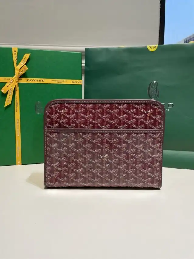 Discover the elegance of the Goyard Jouvence Toiletry Bag in Bordeaux. Perfect for your essentials, it adds a touch of luxury! 🌟👜❤️ https://tinyurl.com/22vl99al