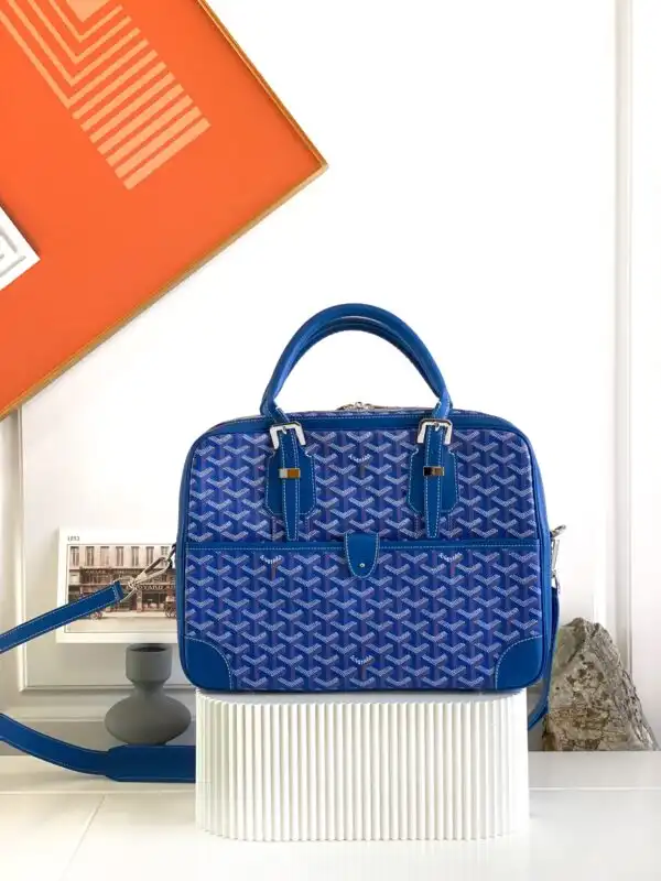 Elevate your style with the Goyard Ambassade Briefcase in serene blue. 🌊 A perfect blend of elegance and function. ✨💼 https://tinyurl.com/2yodohm2