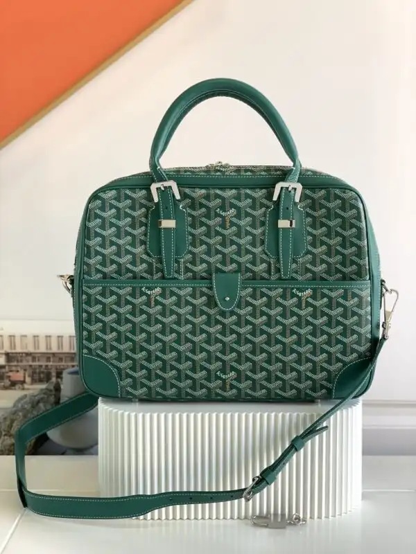 Discover the elegance of the Goyard Ambassade Briefcase in green. A perfect blend of style and functionality for the modern individual. 🌿✨👜 https://tinyurl.com/23daek65