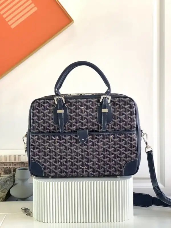 Discover elegance with the Goyard Ambassade Briefcase in dark blue. A perfect blend of style and sophistication for your journey. 💼💙✨ https://tinyurl.com/29v9ssge