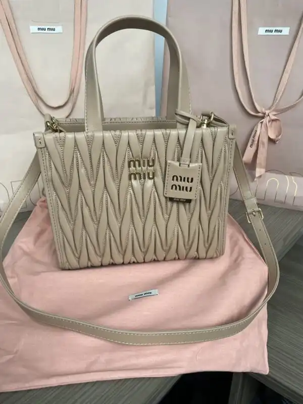 Discover the elegance of the Miu Miu Matelassé Tote in soft beige. Perfect for any occasion, it’s a lovely addition to your collection! 👜✨💕 https://tinyurl.com/26xxuscr