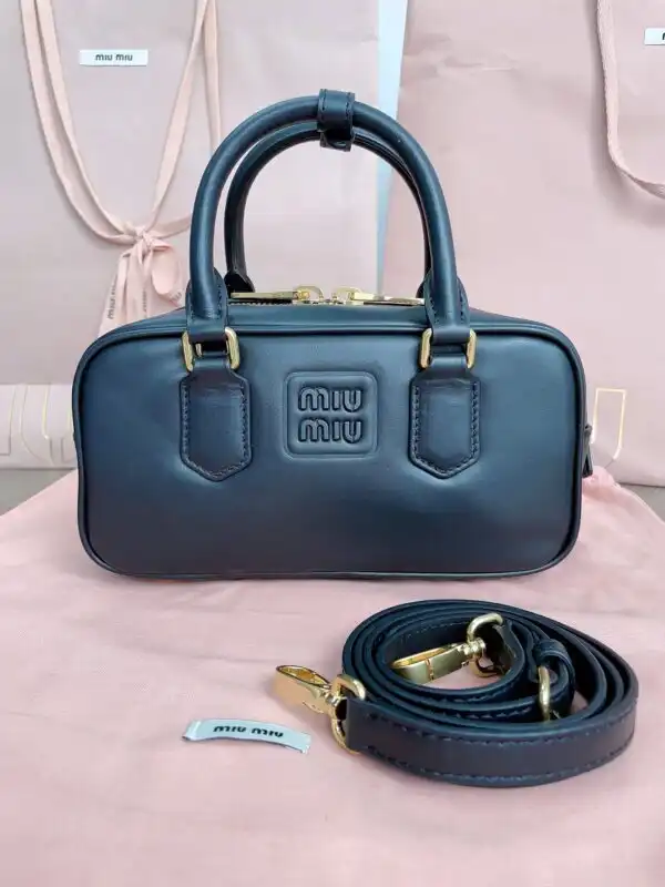 Discover the elegance of the Miu Miu Arcadie Small in Full Black. A timeless companion for your stylish adventures. 🖤✨🎒 https://tinyurl.com/29nhyumy