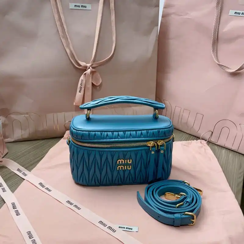 Discover the elegance of our Miu Miu Cosmetic Bag in serene blue. Perfect for your essentials, it brings joy to every day! 💖✨🌸 https://tinyurl.com/247zqpup