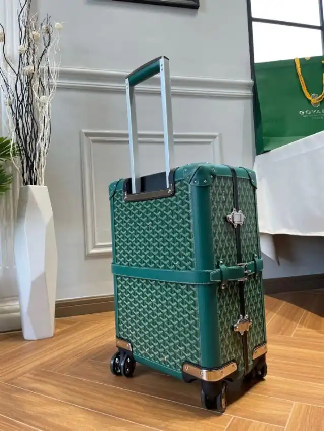 Discover elegance in every journey with the Goyard Bourget Travel Suitcase in serene green. Travel beautifully and effortlessly! 🌿✨🧳 https://tinyurl.com/2ys3gx5z