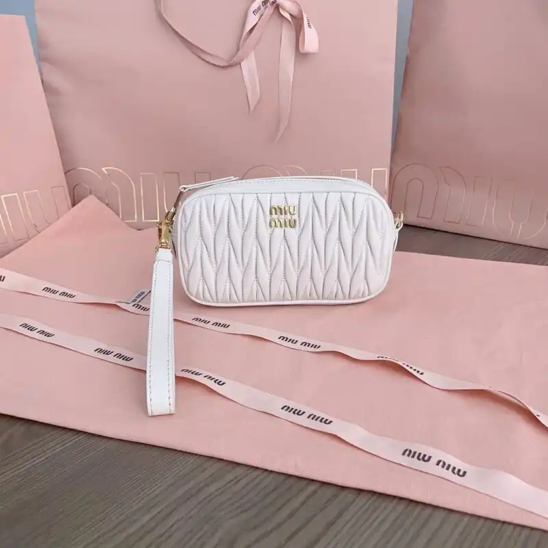 Discover the elegance of the Miu Miu Clutch in soft white 🌸✨—a perfect companion for your cherished moments. Embrace style with grace! 💖 https://tinyurl.com/2yres7qw