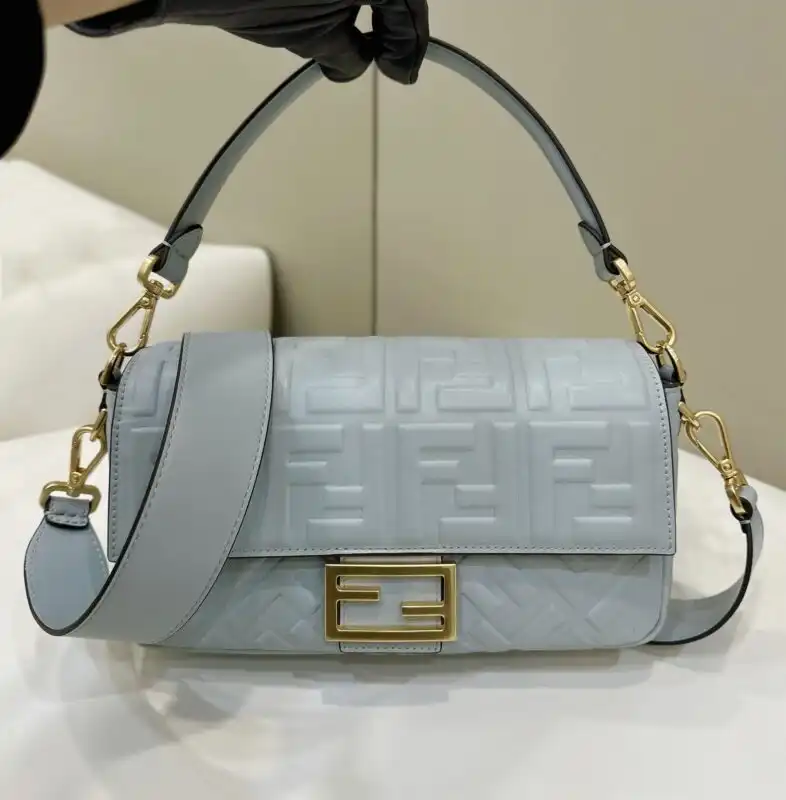Embrace elegance with the Fendi Baguette in sky blue. A perfect blend of style and charm, it adds a touch of joy to any outfit! 💖✨👜 https://tinyurl.com/2dgna7cm