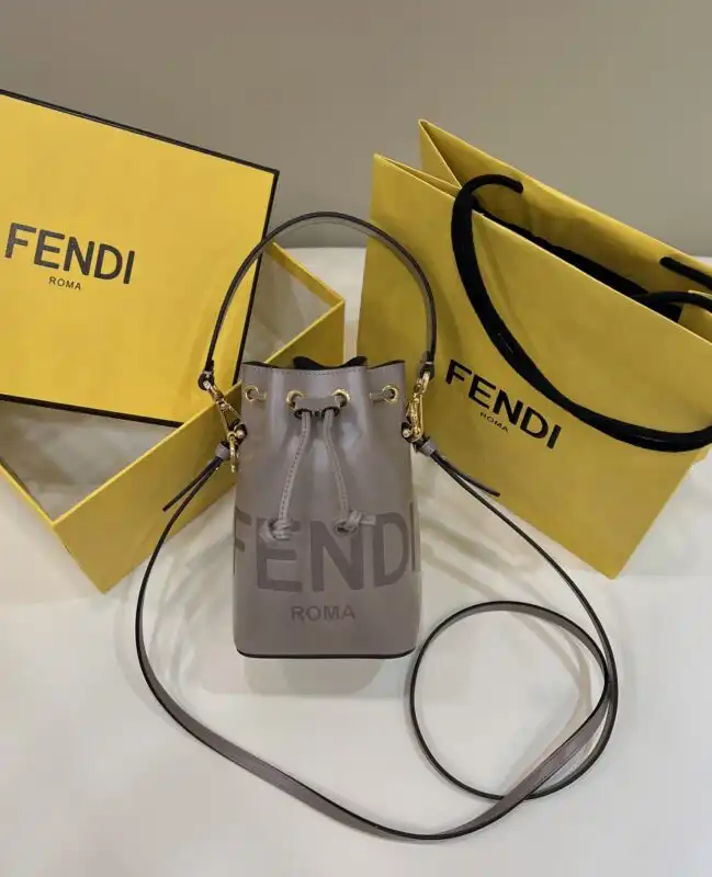 Discover the charm of the Fendi Tresor Mini Bucket in elegant grey. A perfect companion for your stylish adventures! ✨👜💖 https://tinyurl.com/2avlvqks