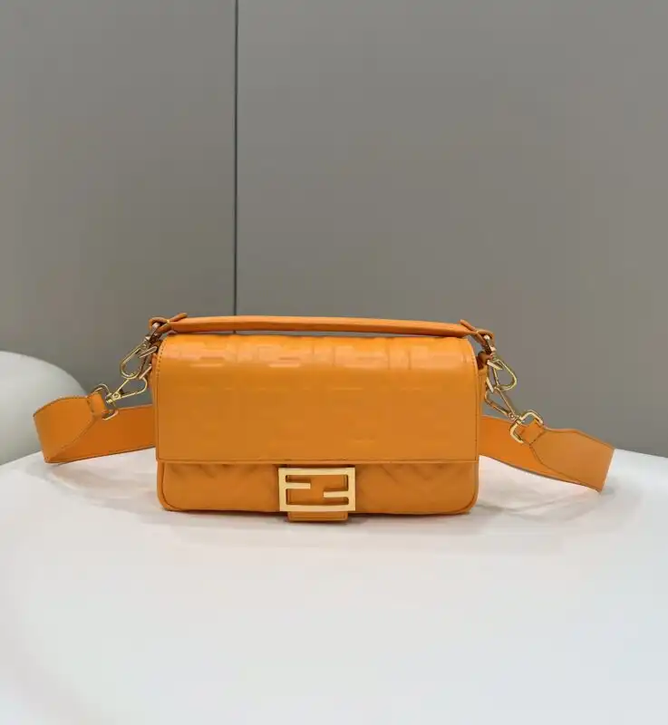 Embrace elegance with the Fendi Baguette in a radiant orange hue. A perfect blend of style and warmth! 👜✨💖 https://tinyurl.com/29ur3zd3