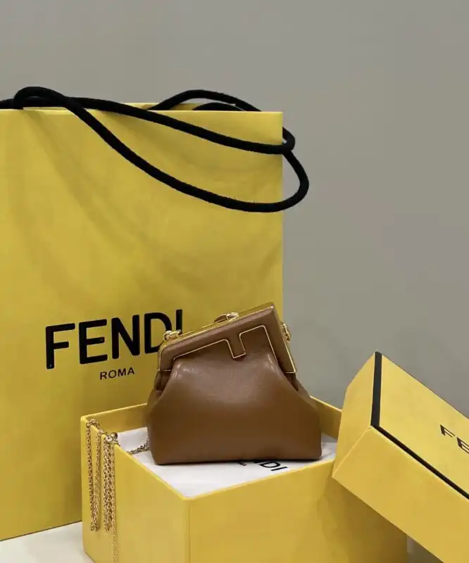 Discover the charming Fendi First Mini in warm brown—a perfect blend of elegance and playfulness for your collection! 🌟👜✨ https://tinyurl.com/28nmqy7g