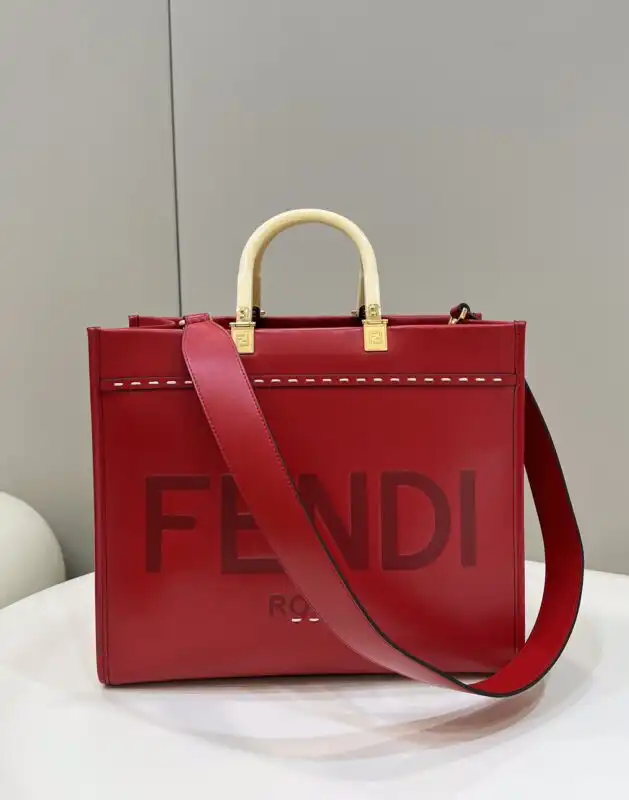 Discover the elegance of the Fendi Peekaboo Tote in radiant red. Perfect for any occasion, it adds a touch of joy to your day! ❤️👜✨ https://tinyurl.com/24od28os