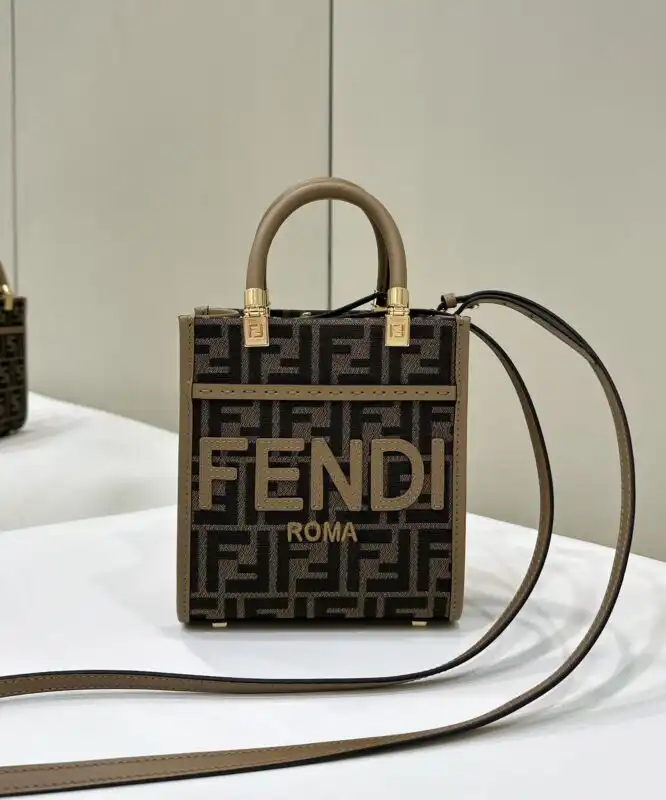 Introducing the Fendi Mini Tote in a lovely brown monogram. Perfect for any occasion, it’s a sweet blend of style and elegance! 👜✨💖 https://tinyurl.com/274hzr4q