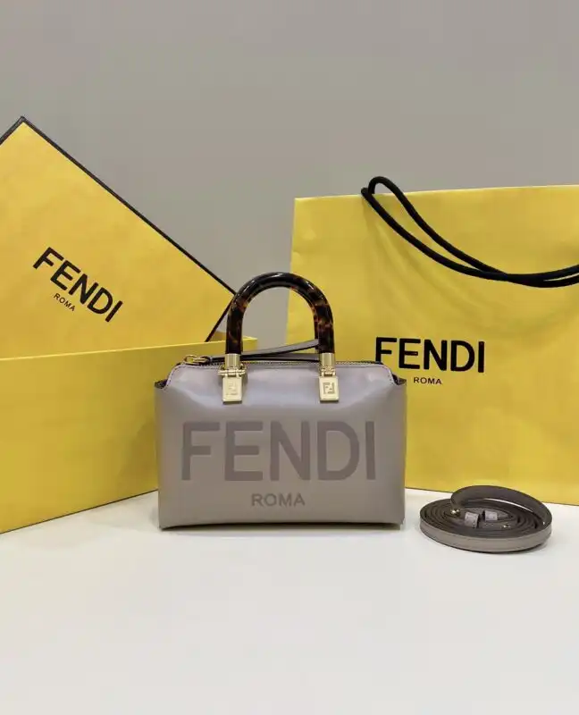 Elevate your style with the Fendi By The Way Boston in soft dark beige. A timeless companion for every occasion! 👜✨💖 https://tinyurl.com/224onosu