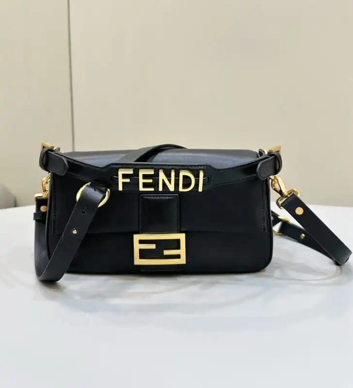 Discover elegance with the Fendi Baguette in luxurious full leather black. A timeless piece that adds charm to any outfit. 🖤✨ https://tinyurl.com/24vwokea