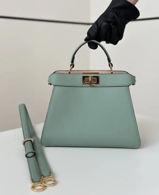 Discover the enchanting Fendi Peekaboo Medium in light green 🌿✨. A perfect blend of elegance and charm for your style journey! 💚🌼 https://tinyurl.com/239km7jn