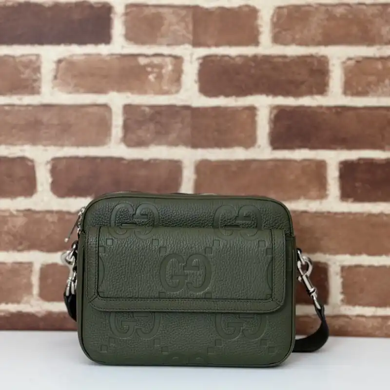 Elevate your style with the Gucci Jumbo GG Crossbody in soothing green. A perfect blend of elegance and charm! 🌿✨👜 https://tinyurl.com/258x49fu