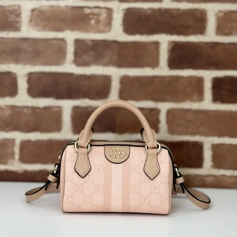 Discover the elegance of the Gucci GG Ophidia Boston in soft pink 🌸✨ A timeless companion for your stylish adventures! 👜💕 https://tinyurl.com/2249bzah