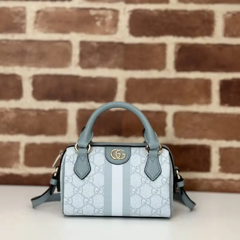 Experience timeless elegance with the Gucci GG Ophidia Boston in serene blue. A perfect companion for your stylish adventures. 💙✨👜 https://tinyurl.com/2yak4mzs