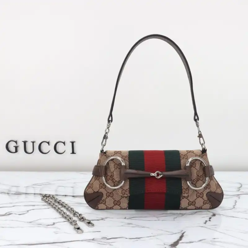 Elevate your style with the elegant Gucci Horsebit Chain Shoulder Bag in warm brown. A timeless piece for every occasion! 🌟👜✨ https://tinyurl.com/26nunfx6
