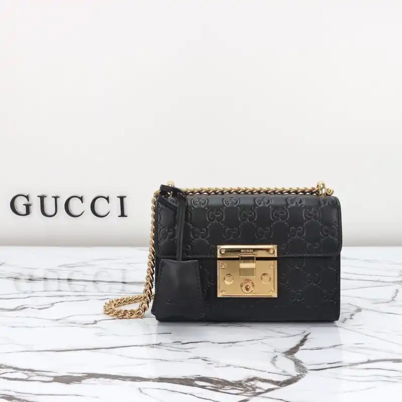 Discover the elegance of the Gucci Padlock’s Small Lock in classic black. A timeless accessory that adds a touch of luxury to your style. 🖤✨🔒 https://tinyurl.com/25b7lqej