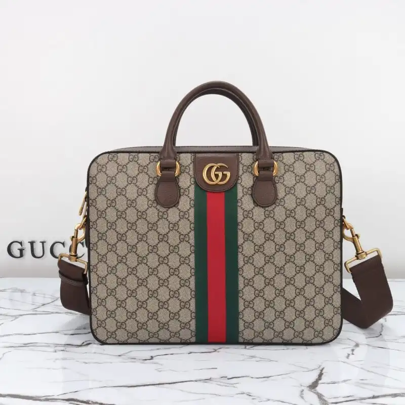 Discover elegance with the Gucci Beige Canvas Briefcase, a perfect blend of style and functionality. Elevate your everyday! 👜✨🌼 https://tinyurl.com/272oalmh