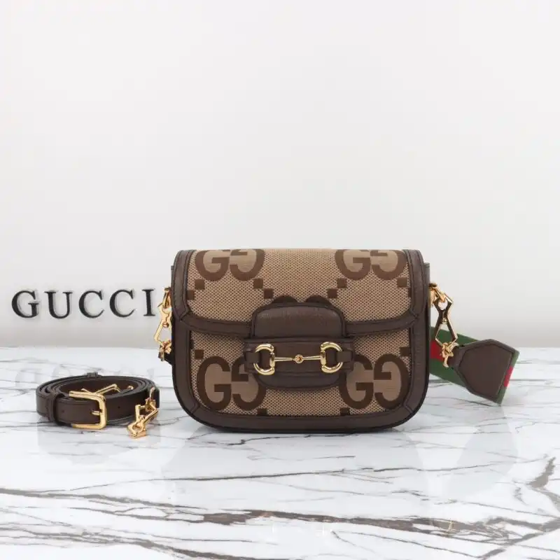 Discover the timeless elegance of the Gucci Horsebit 1955 Mini in brown canvas. A sweet blend of style and sophistication! 💖✨👜 https://tinyurl.com/25chu8al