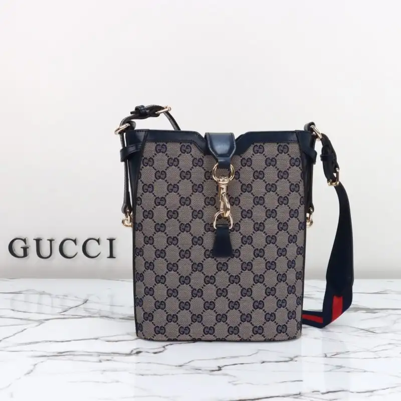 Discover the elegance of the Gucci Medium Bucket in soothing blue. A perfect blend of style and charm for your collection! 💙✨👜 https://tinyurl.com/29y78mox