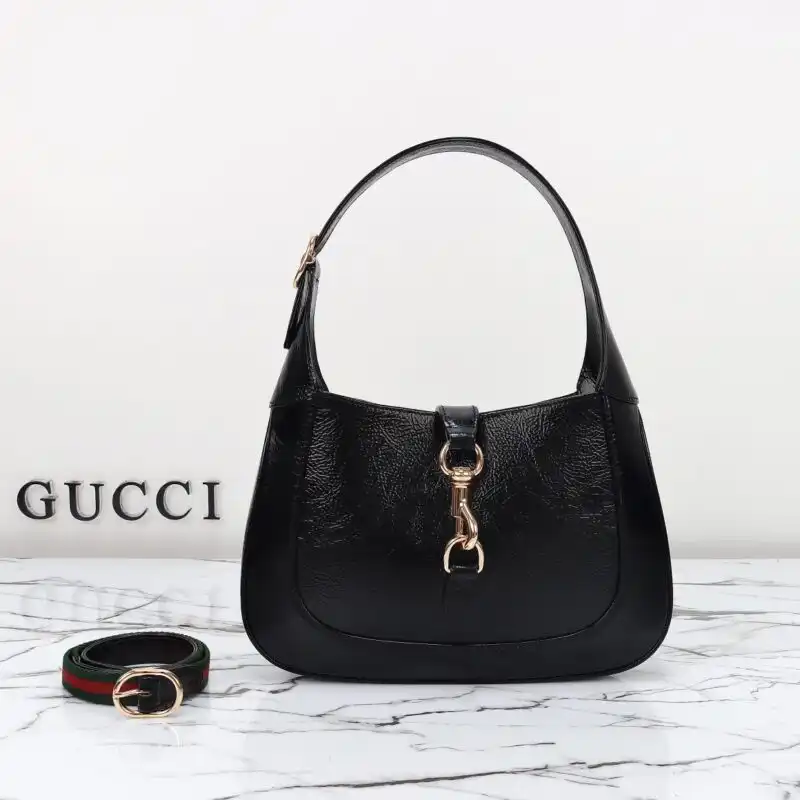 Elevate your style with the Gucci G Jackie Small in elegant black patent. A timeless piece that adds a touch of luxury! 🖤✨👜 https://tinyurl.com/28d5r6gs