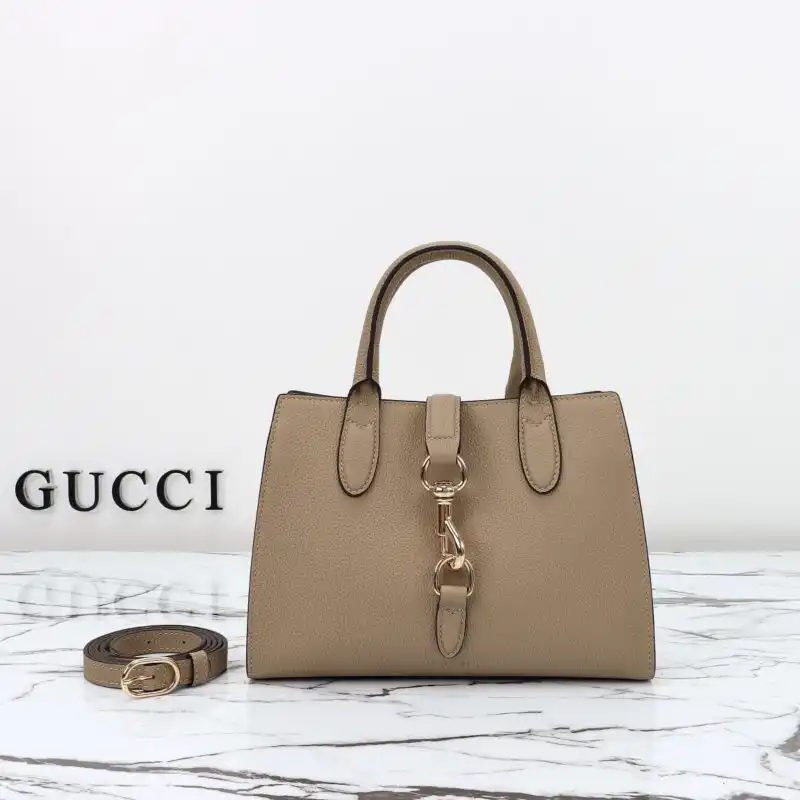 Discover the timeless elegance of the Gucci Jackie Tote. 🌸 With its gentle beige hue and charming hook closure, it’s perfect for any occasion! 👜✨ https://tinyurl.com/263eu7xb