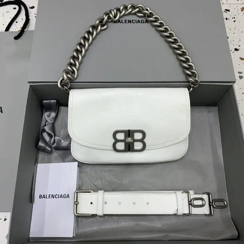 Discover the elegance of the Balenciaga Small BB in soft white. A perfect blend of style and grace for any occasion. ✨💕 https://tinyurl.com/23htawok
