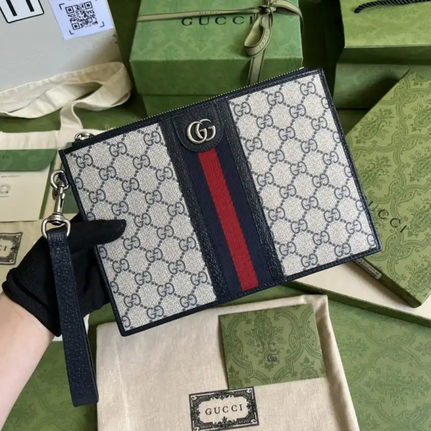 Introducing the Gucci Ophidia Web Clutch in soothing blue. A timeless accessory that adds elegance to any outfit. 💙✨👛 https://tinyurl.com/246oucah