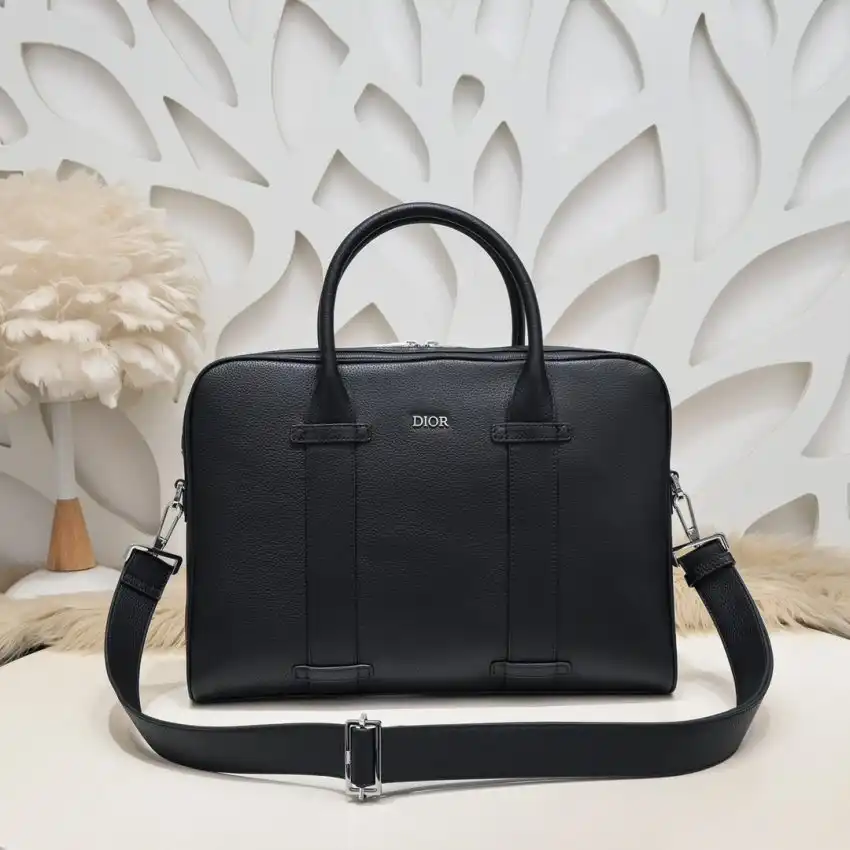 Elevate your style with the Dior Homme Briefcase in timeless black. Perfect for the modern professional. 🌟🖤✨ Stay chic! https://tinyurl.com/24p9mbyv
