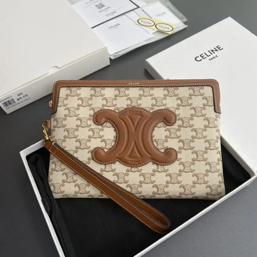Introducing the Celine Triumphe Clutch in elegant white. A perfect blend of sophistication and charm for your special moments. ✨💖👜 https://tinyurl.com/2cr38vwm
