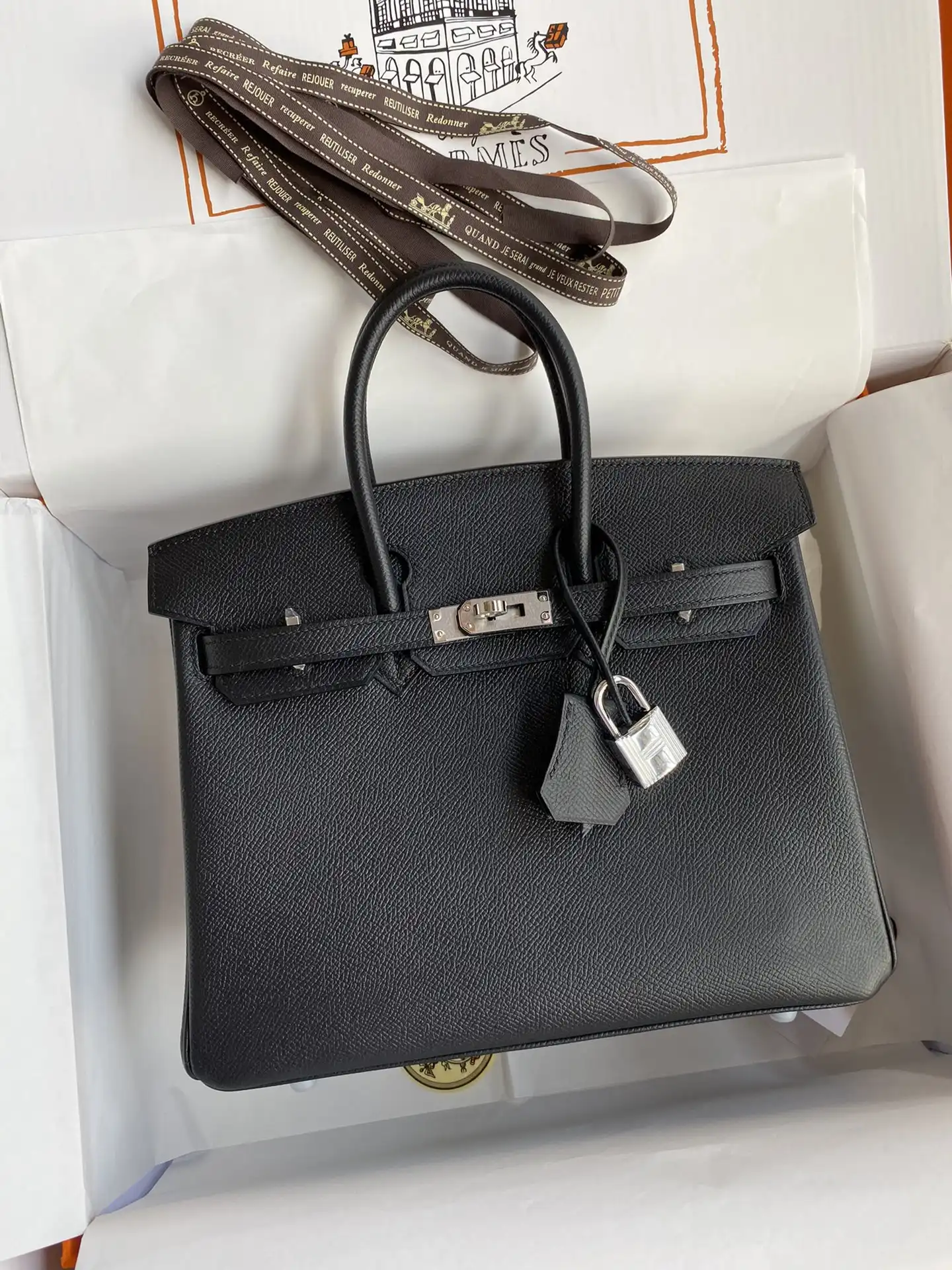 Discover the elegance of the Hermes Birkin in Epsom Black with silver accents. A timeless treasure to cherish forever. 🖤✨👜 https://tinyurl.com/24ohukrd