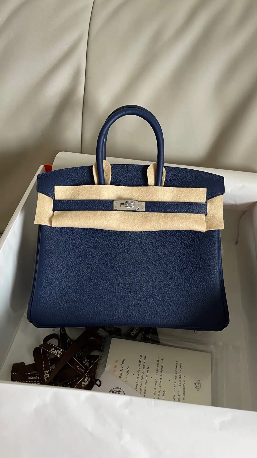 Discover the elegance of the Hermes Birkin in Sapphire Blue Togo 🌟💙 A timeless treasure that adds grace to any collection. ✨👜 https://tinyurl.com/294u3np9