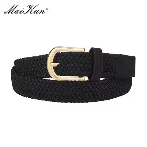 MaiKun Canvas Braided Belts for Women Fashion Adjustable Big Size   Metal Pin Buckle Elastic Waistband High Quality Casual Style https://tinyurl.com/2afwvhqk