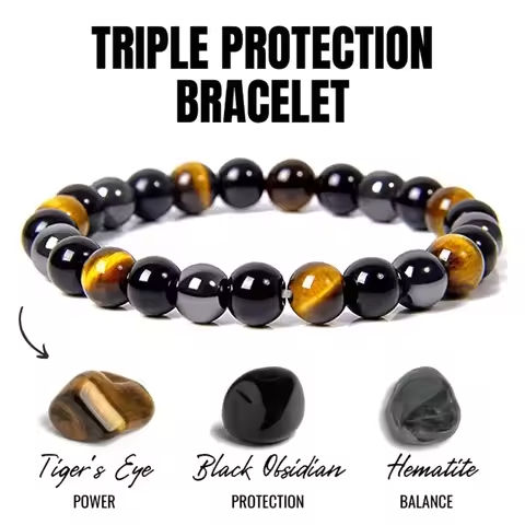1 Natural Black Obsidian Hematite Tiger Eye Bead Bracelet For Men Magnetic Health Protection For Women Soul Jewelry https://tinyurl.com/2dq65qah