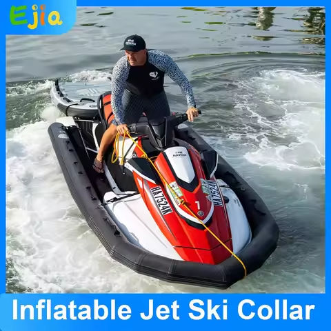 Inflatable Jet Ski Fender | Protective Bumper Kit for Jet Ski | 325 x 178 x 20 cm | Black Motorboat Rib Pontoon https://tinyurl.com/28rt5mzq