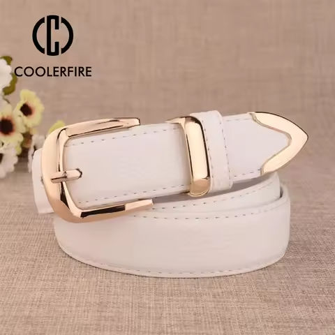 Fashion Women Genuine Leather Belts High Quality Gold Buckle Best Matching Dress Jeans Belts for Lady LB2146 https://tinyurl.com/22ozmpyr