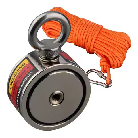 Strong Neodymium Two Side 120KG*2 Search Magnet Super Powerful Salvage Fishing Magnetic D48*22mm Stell Cup Holder https://tinyurl.com/2avbt7wf