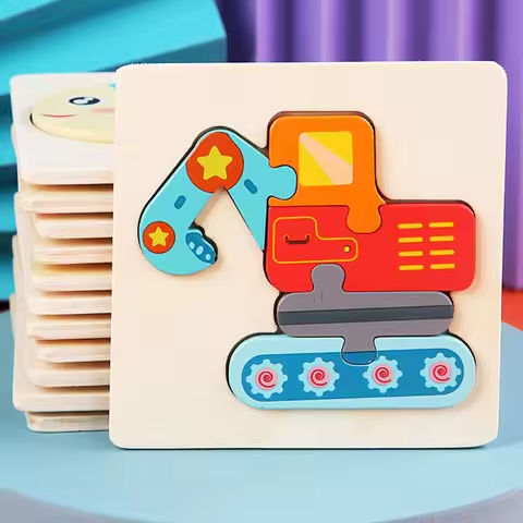 Kids Wooden Toys 3D Wood Puzzle Cartoon Animals Cognitive Jigsaw Puzzle Early Learning Educational Toys For Children Gift https://tinyurl.com/26rjnvtw