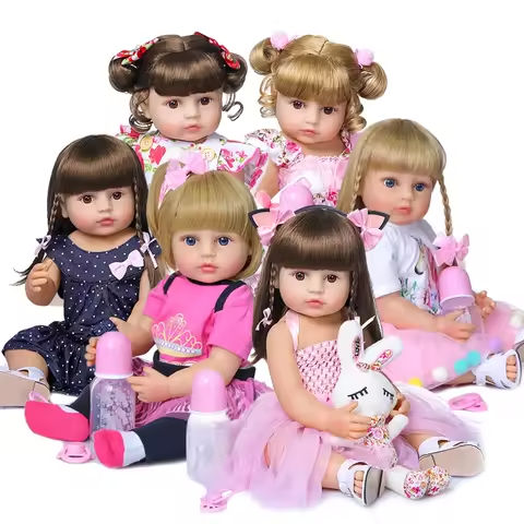 NPK 50CM Full Body Soft Silicone Popular Sweet Face Reborn Toddler Baby Girl Doll Birthday Christmas Gift High Quality Doll https://tinyurl.com/28nc4gau