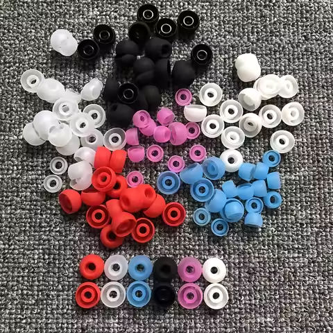 50pcs/lot Earphone Silicone Case Covers Soft Ear Tips For Headphones Ear Pads Cushion Caps Earbuds Replacement Accessories https://tinyurl.com/2acrj6ol