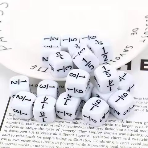 16*16mm Fraction Dice White Fractional Number Montessori Educational Kids Math Toys for Kids Games 10 Pcs/Lot https://tinyurl.com/28cgl3oj